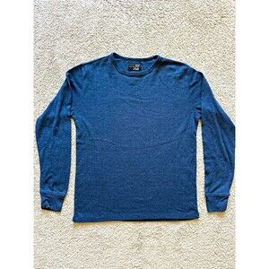 Blue Crown Men's XL Regular Blue Solid Knit Crew Neck Pullover Sweater Logo